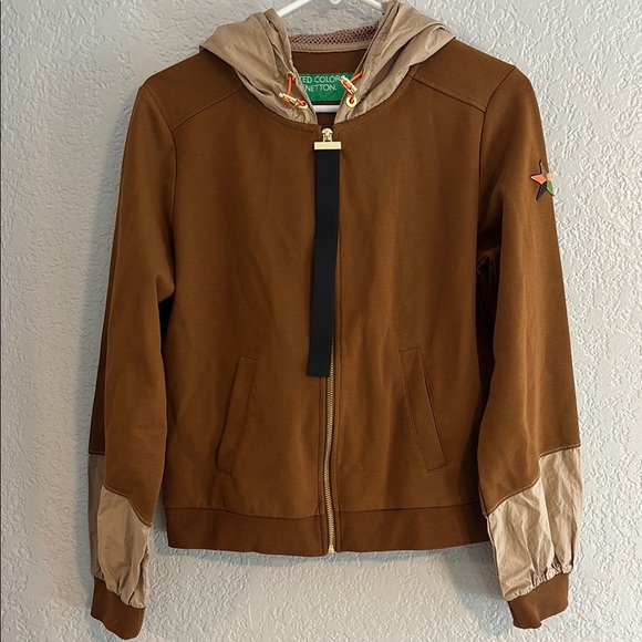 United Colors Of Benetton Brown Bomber Jacket - Picture 1 of 7